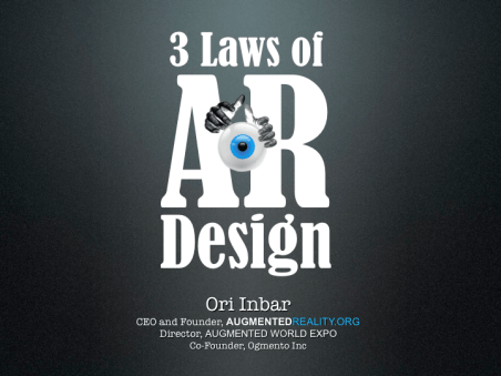 The 3 Laws of Augmented Reality Design – Talk at ISTAS 2013 | Games ...